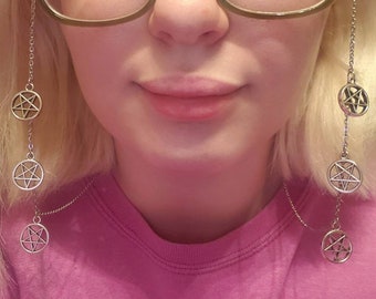 Gothic Pentagram Glasses Chain