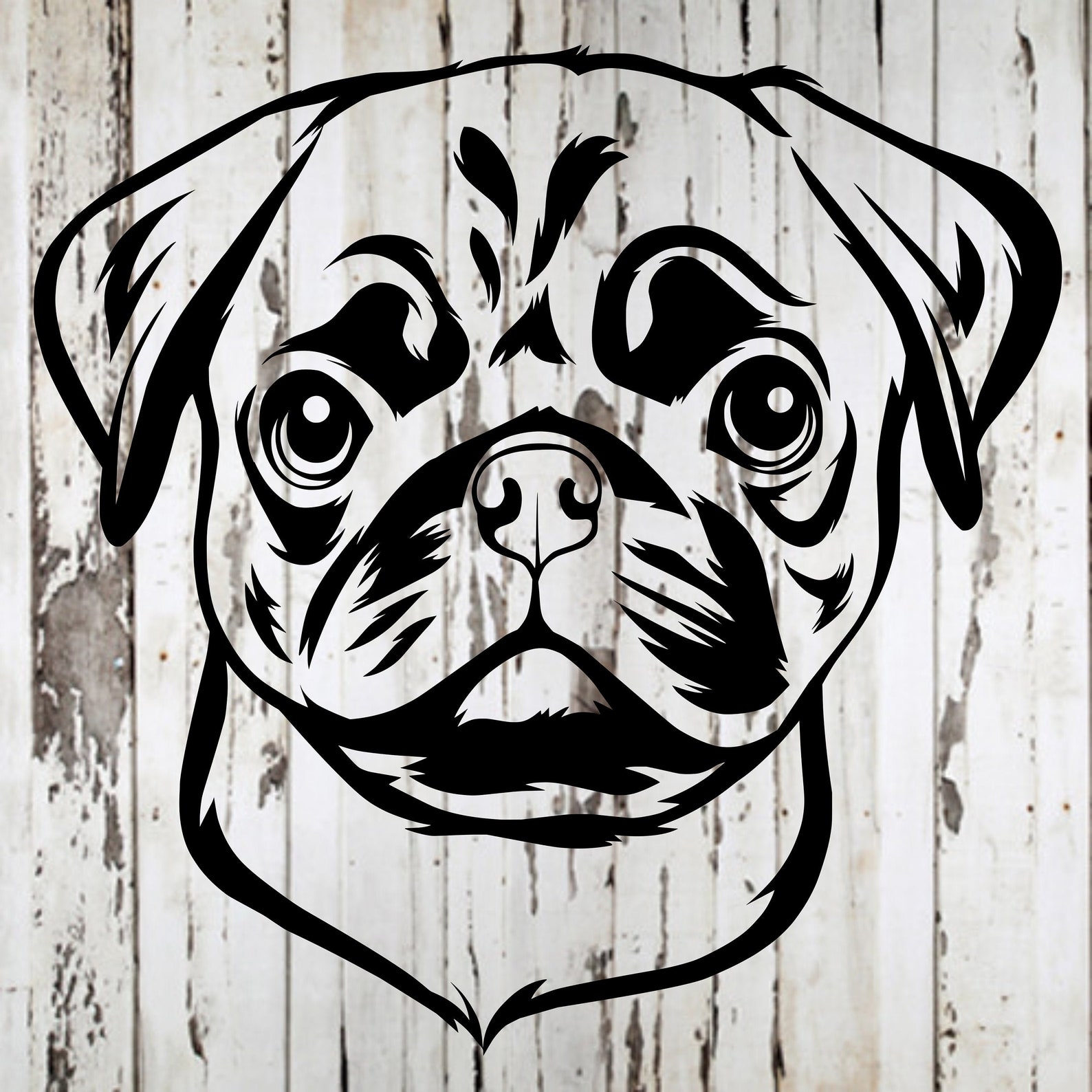 Pug Puppy SVG Digital Download File | Etsy