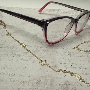 Gothic Moon Star Jewelry Glasses Chain