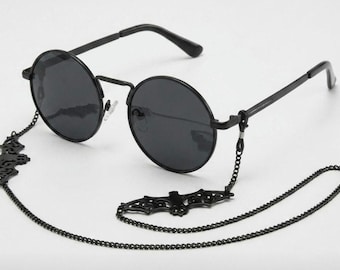 Black Bat Eyeglass Chain - Spooky Accessory for Halloween Costumes