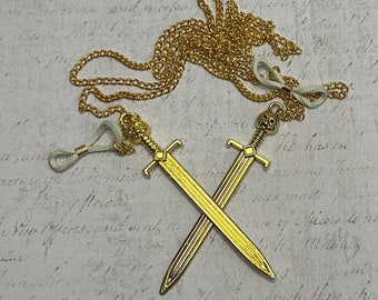 Gothic Sword Pendant Glasses Chain