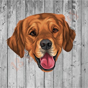 Golden Retriever Print and Cut SVG Digital Download File (Personal Use Only)