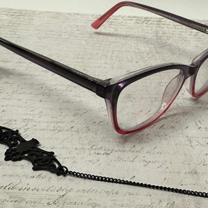 Gothic Bat Jewelry Pendant Glasses Strap Chain- For Costumes, Halloween, Cosplay, Every Day Use