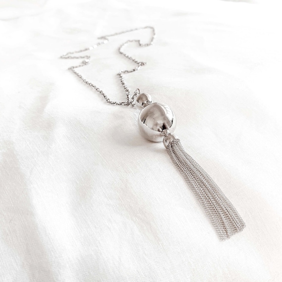 Sterling silver tassel pendant deals