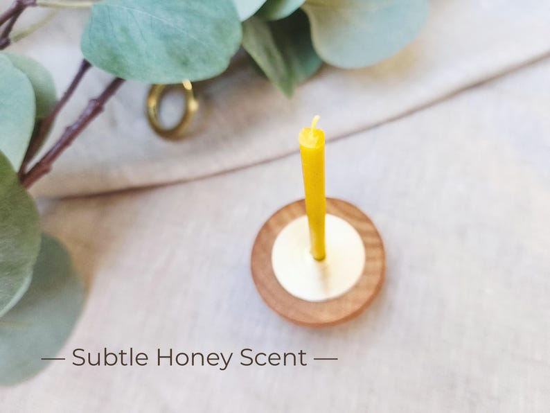 Meditation Candle Set, 20 Minute Burn, Pure Beeswax Mindfulness Candles, Hygge Ritual Holder image 12