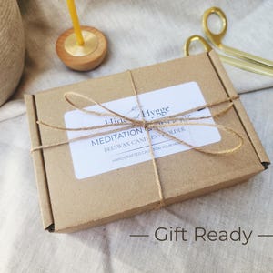 Meditation Candle Set, 20 Minute Burn, Pure Beeswax Mindfulness Candles, Hygge Ritual Holder image 15
