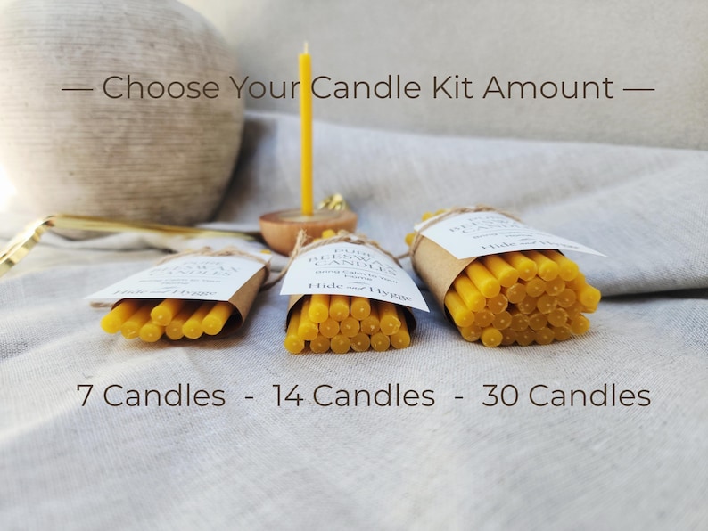 Meditation Candle Set, 20 Minute Burn, Pure Beeswax Mindfulness Candles, Hygge Ritual Holder image 4