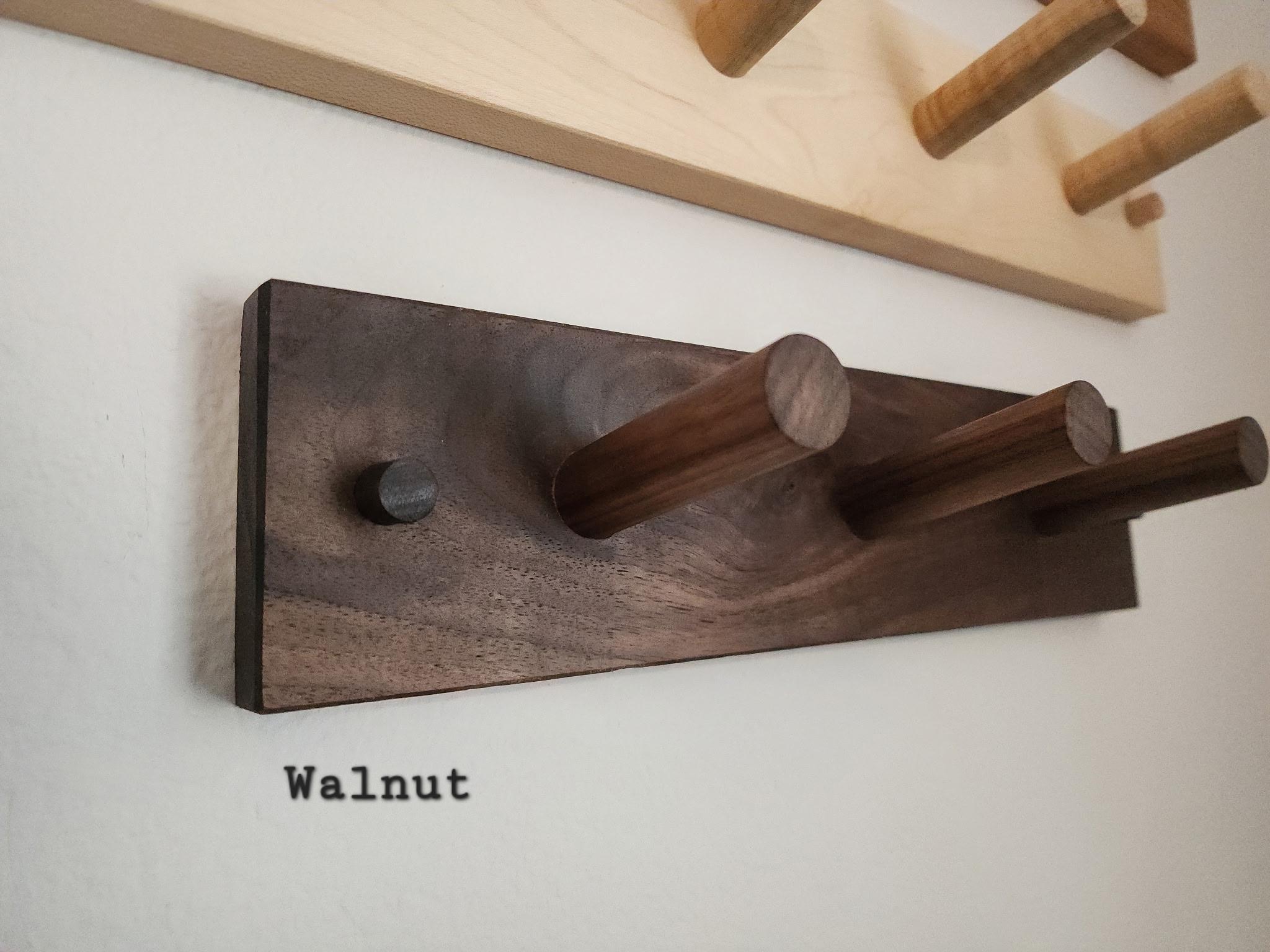 Wood Peg Rail, Peg Coat Rack, Coat Hanger, Hat Rack, Hanging