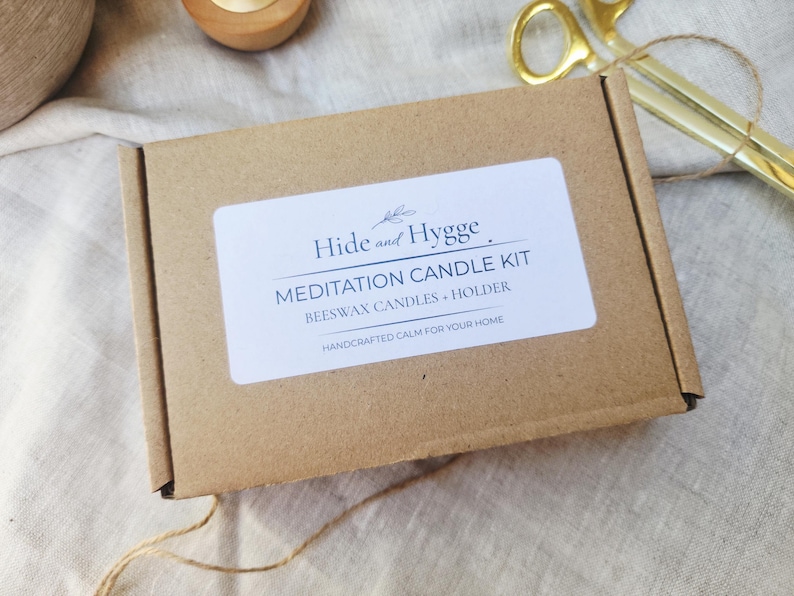 Meditation Candle Set, 20 Minute Burn, Pure Beeswax Mindfulness Candles, Hygge Ritual Holder image 16