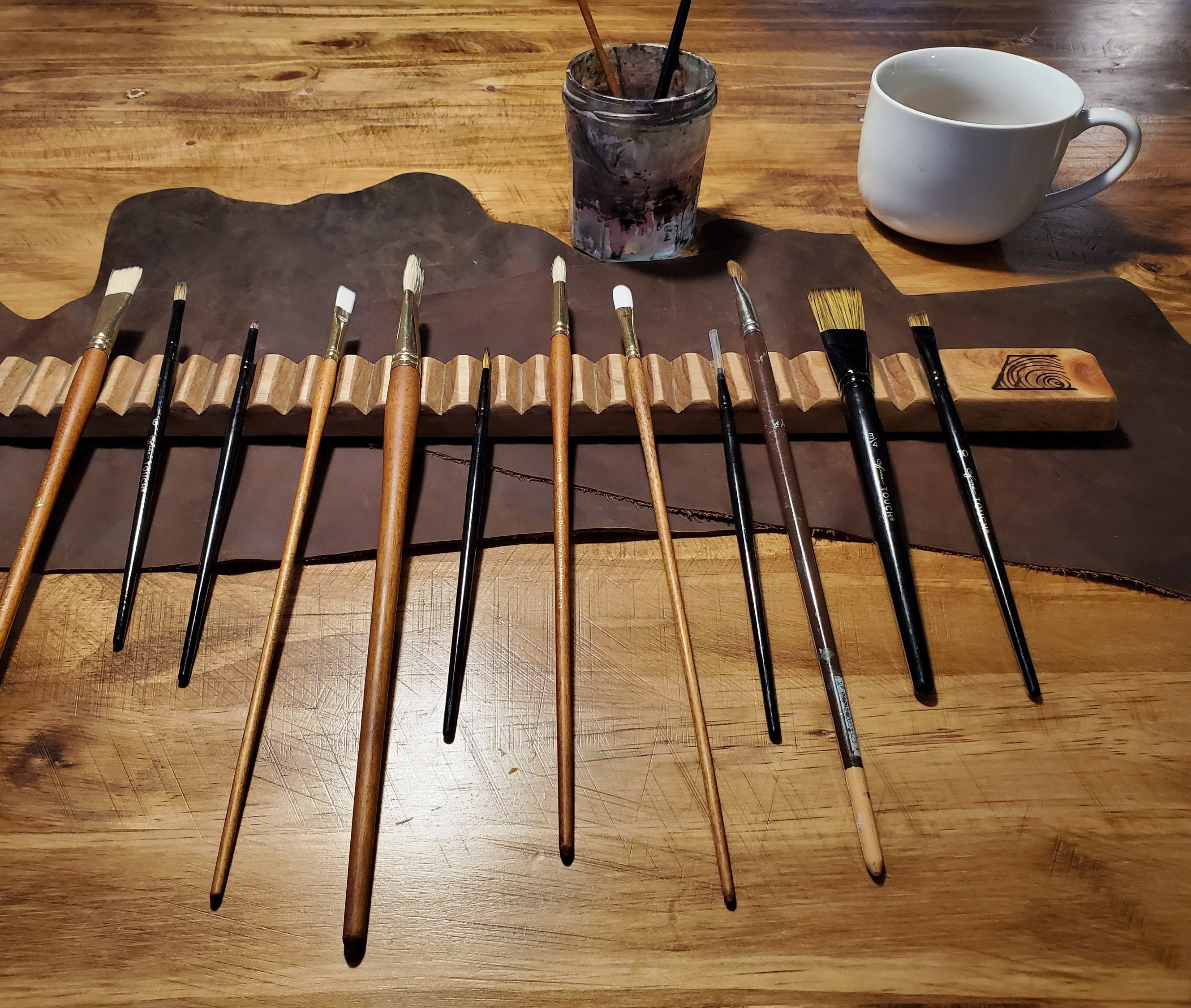 Brush Holder Paint Brush Stand Paint Brush Rest Paint Etsy