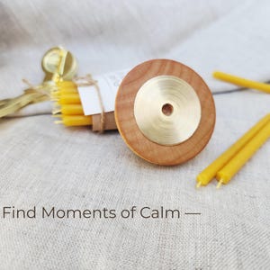 Meditation Candle Set, 20 Minute Burn, Pure Beeswax Mindfulness Candles, Hygge Ritual Holder image 8
