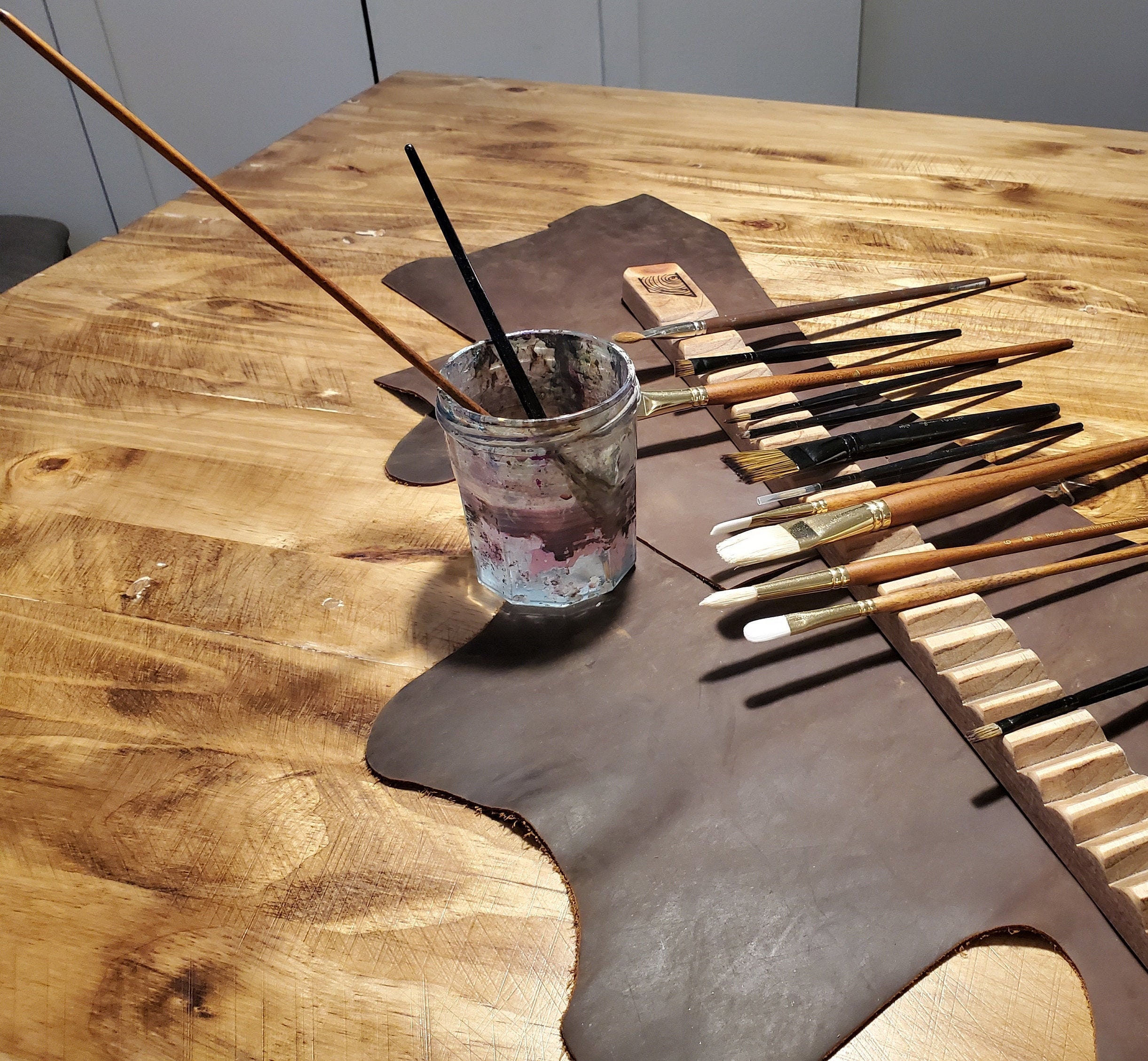 Brush Holder Paint Brush Stand Paint Brush Rest Paint Etsy