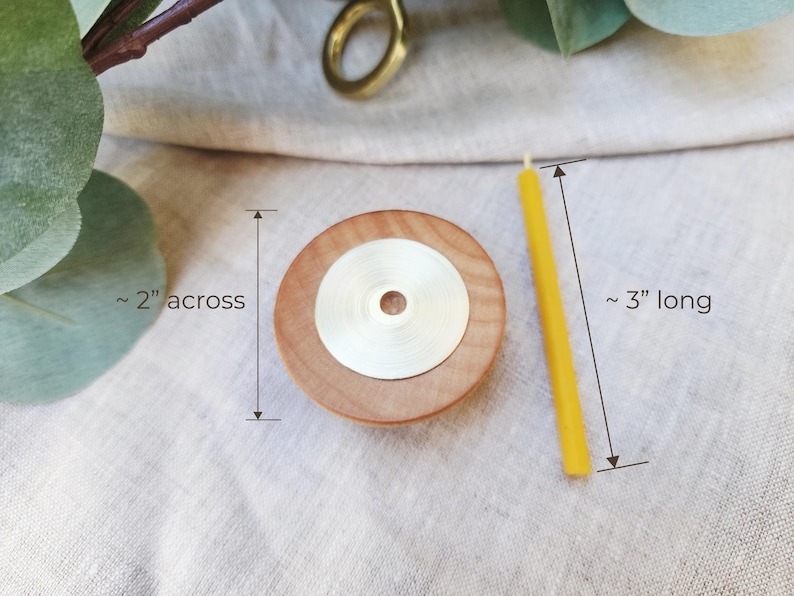 Meditation Candle Set, 20 Minute Burn, Pure Beeswax Mindfulness Candles, Hygge Ritual Holder image 13