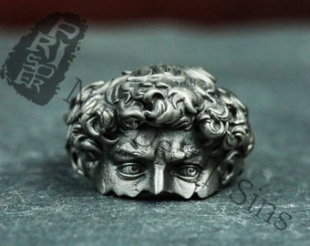 Michelangelo's David Ring - Artistic handmade silver ring - Broken artistic beauty design