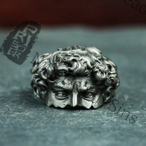 Michelangelo's David Ring - Artistic handmade silver ring - Broken artistic beauty design