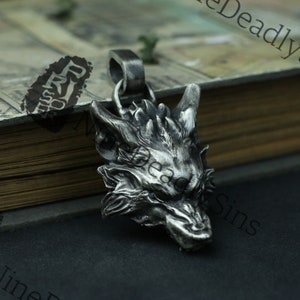 Silver wolf 925 silver Pendant Necklace, wolf king wild wolf jewelry, steppen wolf sterling silver Pendant-craftsman made