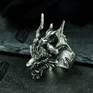Dragon's Nine Son-Prison Bi An-925 Silver Ring-Handmade Ring-Myths and Legends