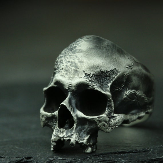 Jawless skull best sale ring