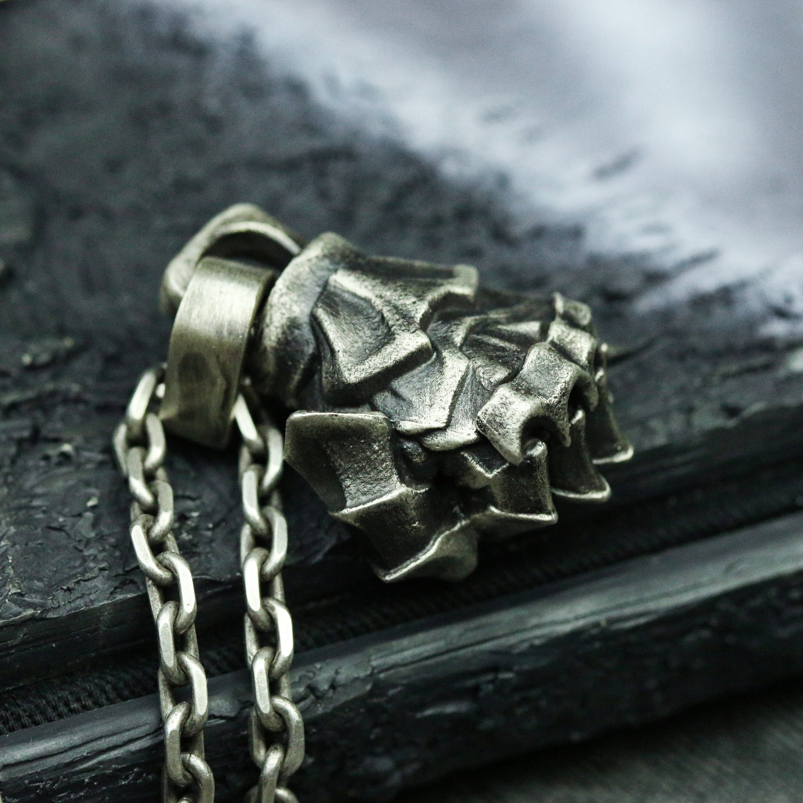 Armor Fist 925 Silver Pendant Necklace Clenched Machine Fist Etsy