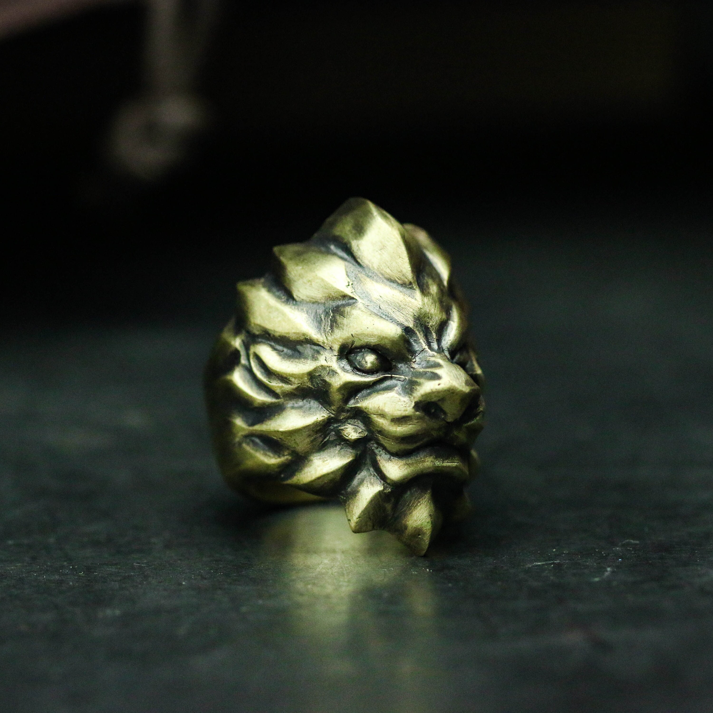 KOICCVQQ Fashion Gold Ring Iced Out Lion Head Ring for Men Norse Viking Lion  Animal Ring Lion Jewelry Gothic Biker Cross Ring Lion Totem Amulet Ring,  Punk Animal Lion Jewelry Gift for