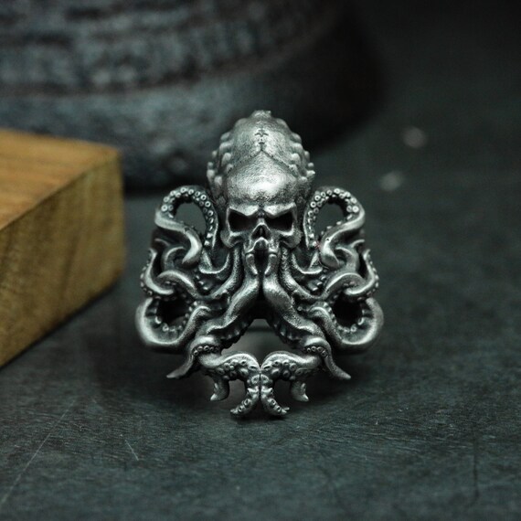 Octopus Cthulhu Alter Gott 925 Silber Ring-Alter Dominator Ring-Cthulhu  Gott Ring Geschenk Kultur