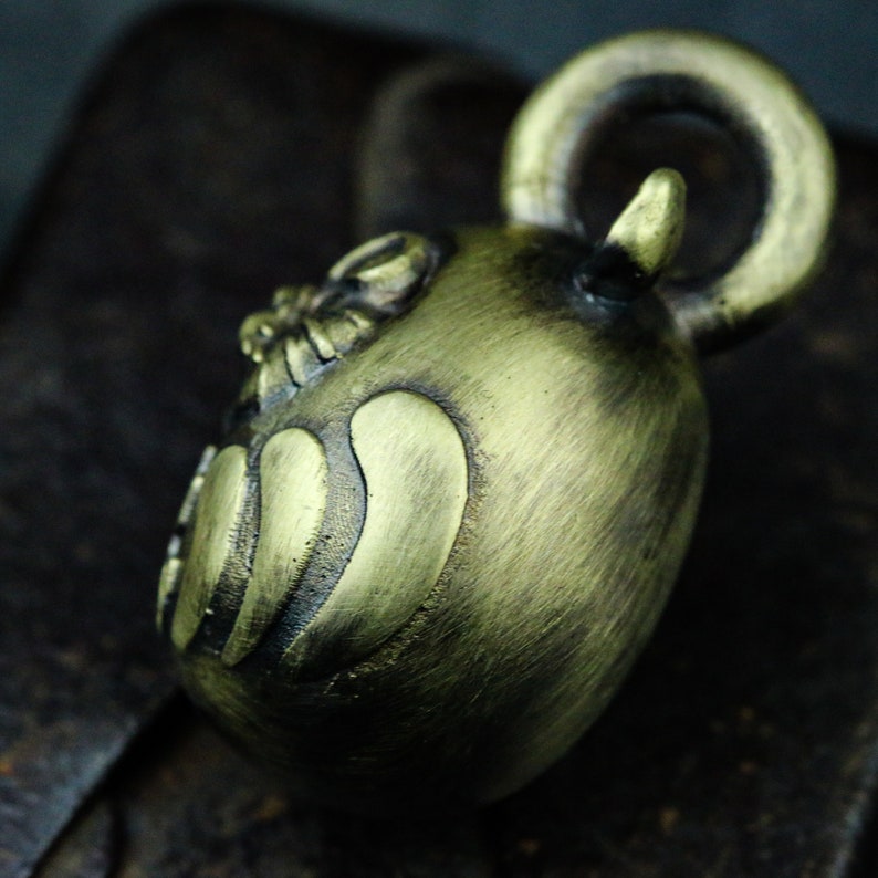 Craftsman Made Japanese Style Daruma Egg Tumbler 925 Silver Necklace Pendant Classic Elements of Tattoo