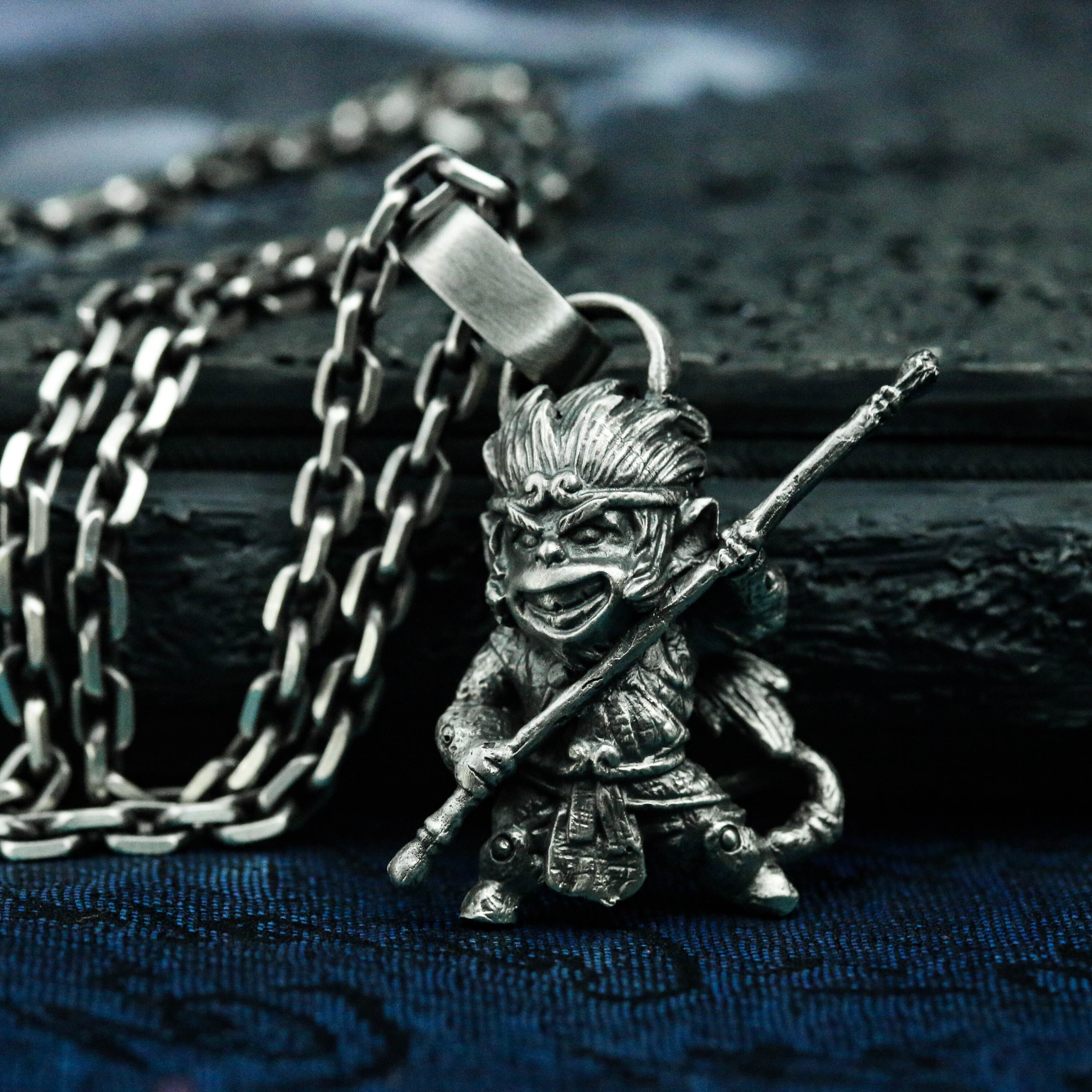 Monkey King 925 Silver Pendant Sun Wukong Journey to the West