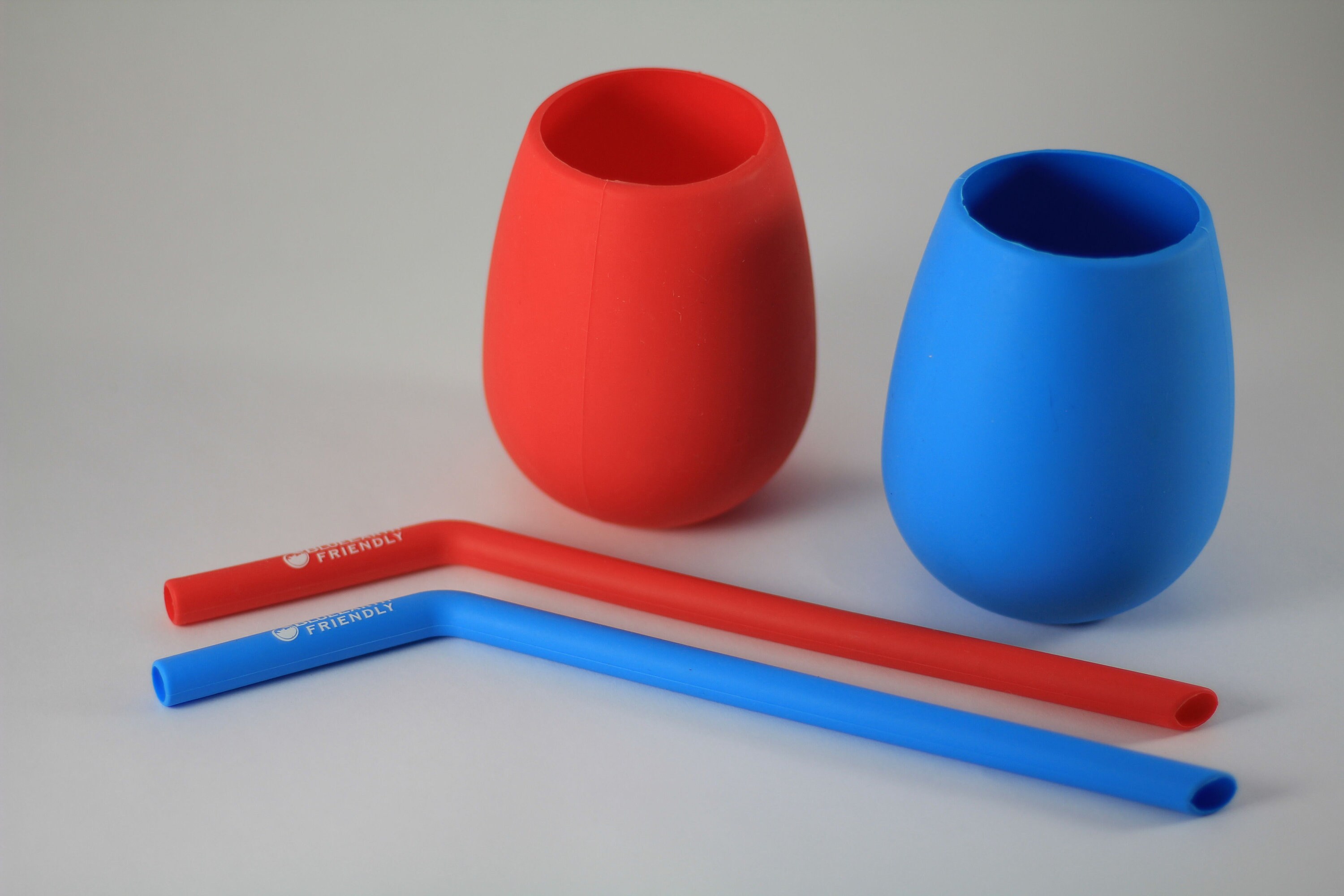 Silicone Glasses Set of 4 Bundle With Matching Silicone Straws,cleaning Brush&portable Pouch ...