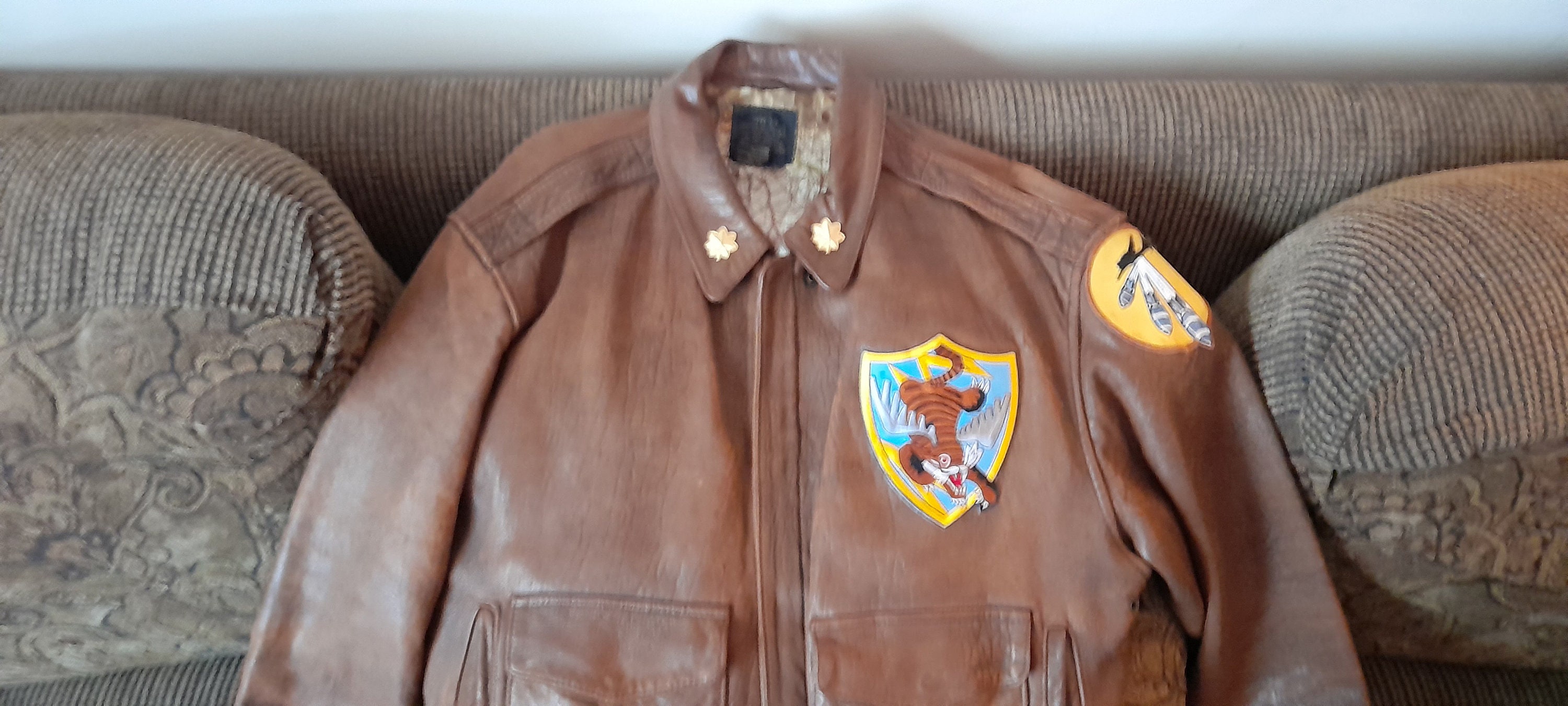 Flying Tigers Leather Patch Jacket