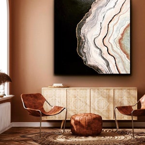 Rosie gold rose quartz crystal geode ORIGINAL art