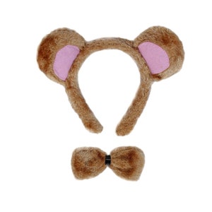Bear Ears & Bow Tie Costume Set Cute Adult Children Child Kids ...
