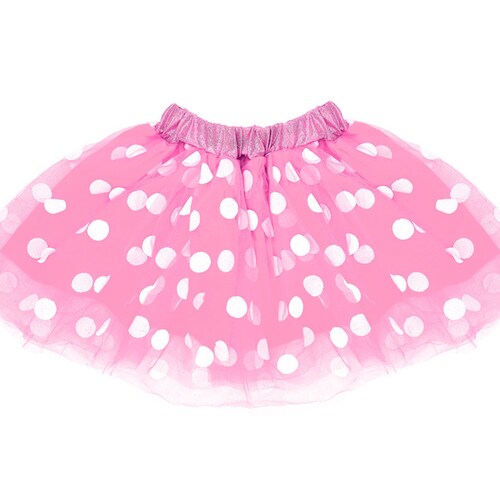 Pink White Polka Dot Tulle Tutu Lined Skirt Girls Princess - Etsy