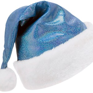 Blue and cheap white christmas hats