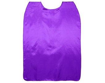 Shiny Black Satin Superhero Cape Adult Child Halloween Costume Birthday Party
