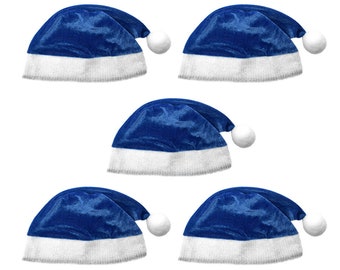 blue santa hats bulk