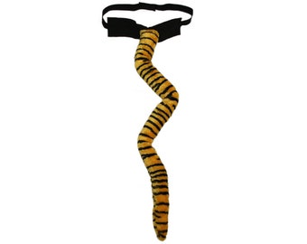 Deluxe Long Plush Tiger Tail - Adult Teens Halloween, Cosplay, Animal Tiger Costume Dress Up Party, Photo Prop, Team Mascot, Birthday, Gift