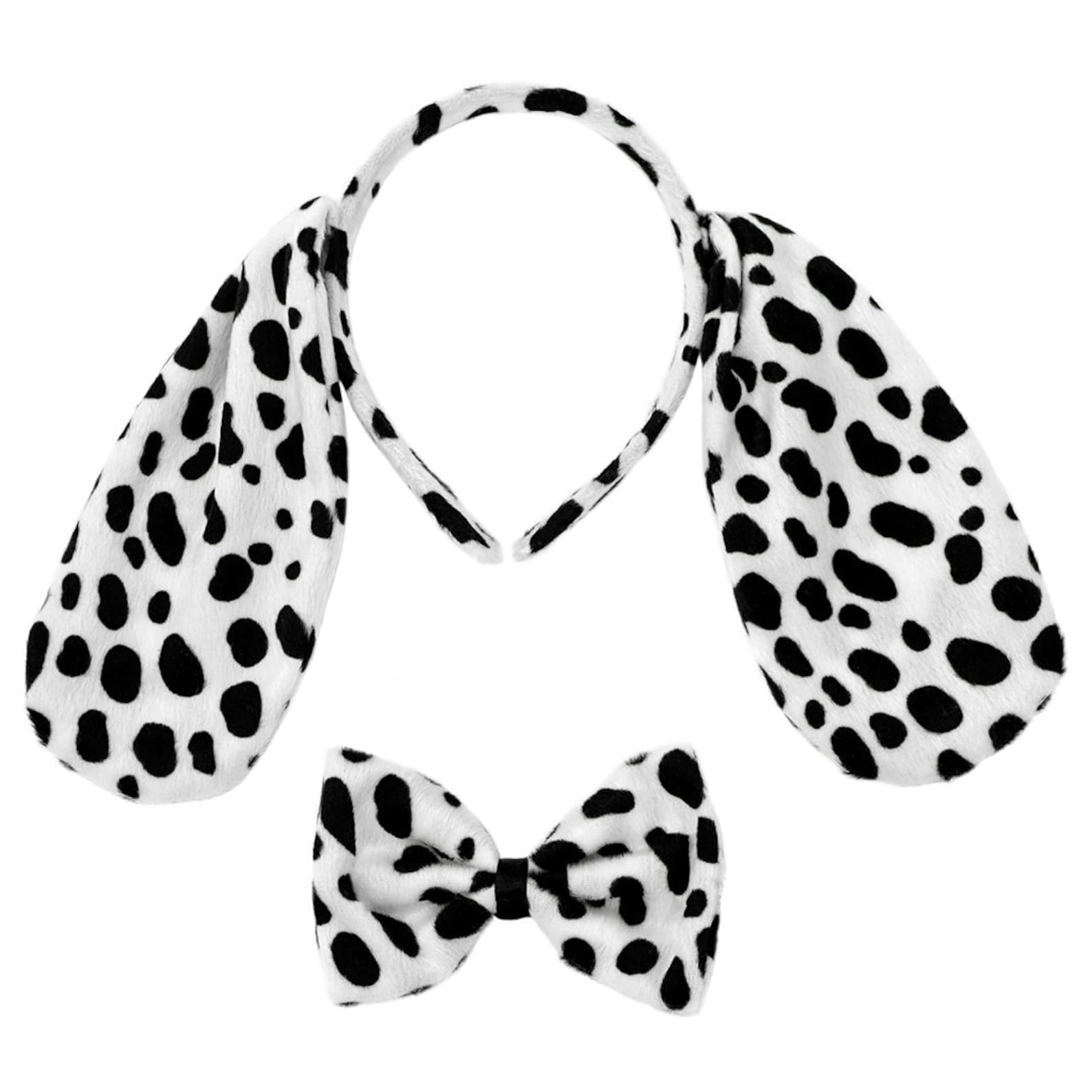 Dalmatian Ears Headband Tail & Bow Tie Costume Set Cute Etsy