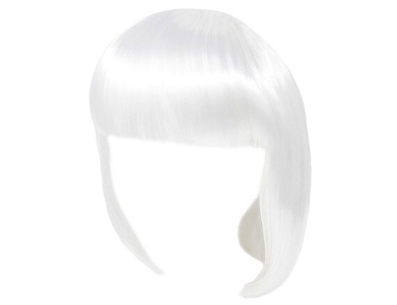 Short white 2025 wig costume