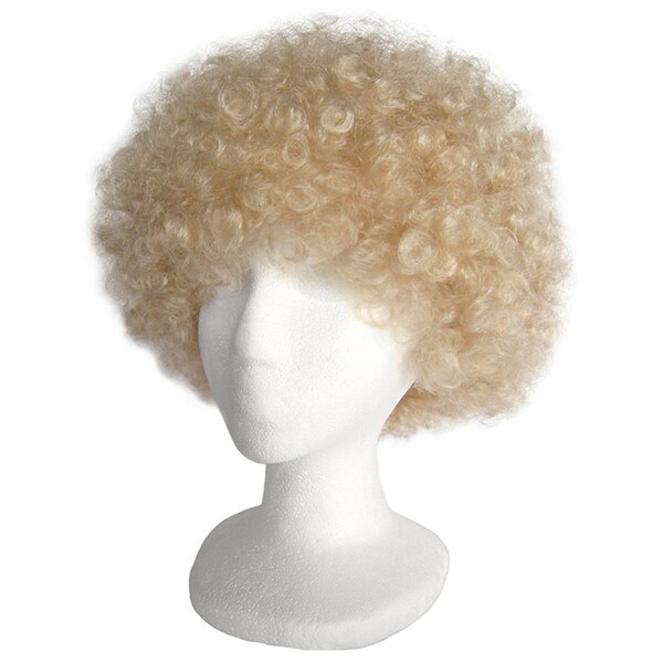 Economy Blonde Afro Wig - Fun Adult Teens Child Kids Halloween, Cosplay, Costume Party Dress Up, Birthday, Carnival, Parade, Photo Prop Gift