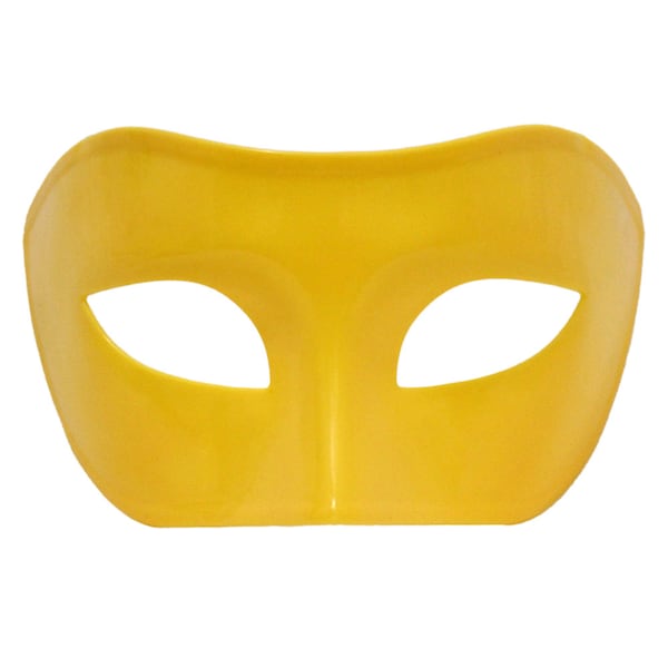 Yellow Masquerade Mask - Men Women Solid Color Plain Mask - Prom, Party, Wedding, Mardi Gras, Carnival, Superhero, Costume, New Year, Craft
