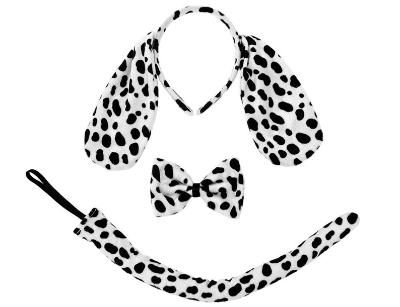 Dalmatian Ears Headband Tail & Bow Tie Costume Set Cute Etsy