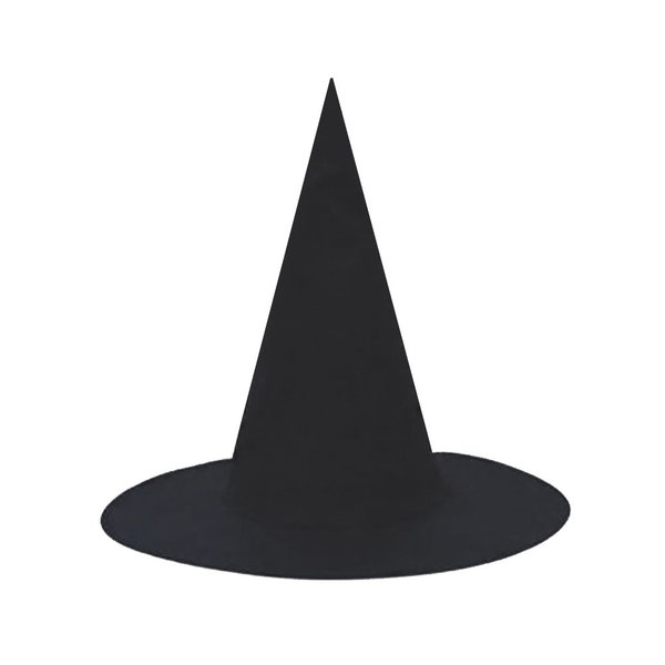 Adult Black Witch Hat - Fun Men Women Teen Halloween Classic Floating Witch Costume Hat, Party Favor, Novelty Gift, Craft Project Decoration