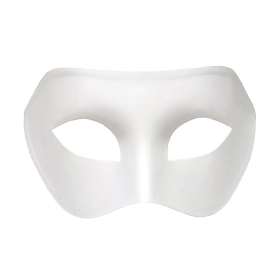 White Masquerade Mask Men Women Solid Color Plain White Mask - Etsy