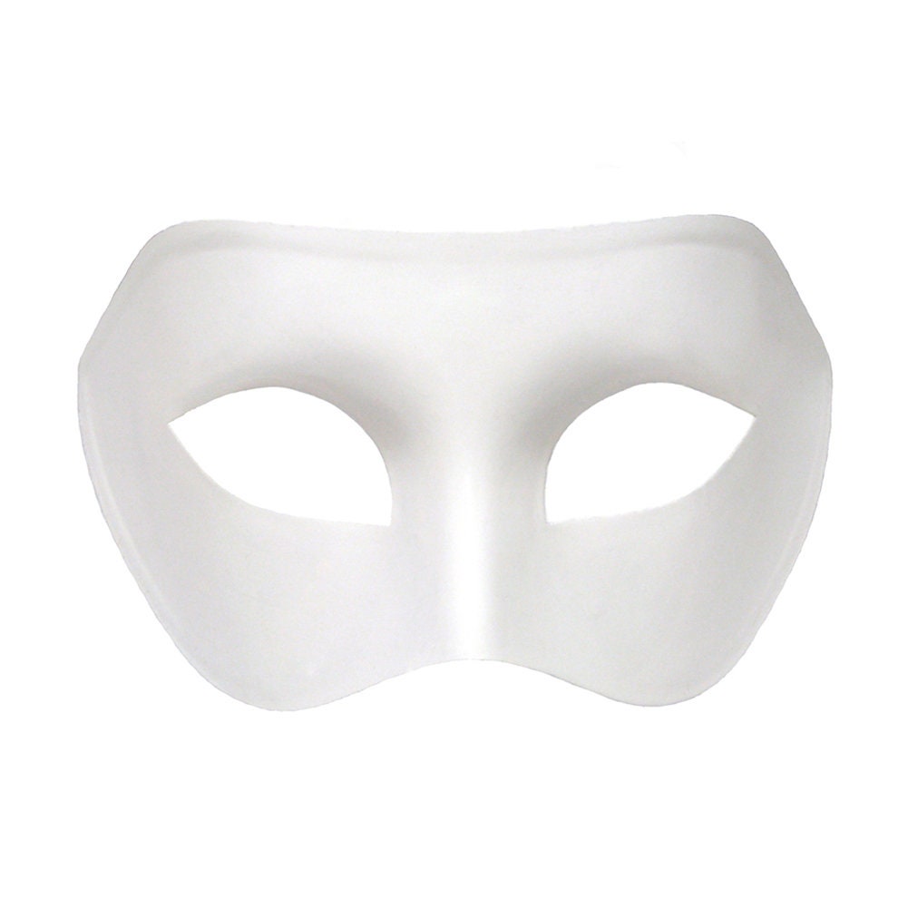 White Masquerade Mask Men Women Solid Color Plain White Mask | Etsy