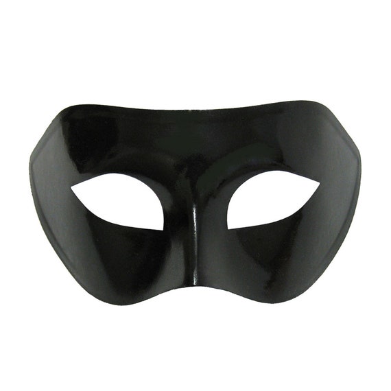 Black Masquerade Mask Men Solid Color Plain Black - Etsy