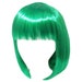 Economy Short Green Bob Wig with Bangs - Fun Adult Teens Halloween, Costume Party, Cosplay, St. Patrick's Day, Photo Prop, Birthday, Gift 