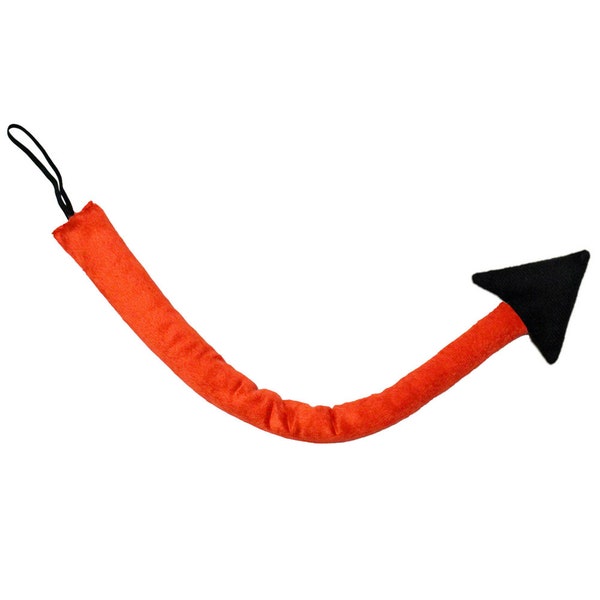 Long Red Devil Tail with Black Tip - Fun Cute Adult Child Kids Halloween, Cosplay, Gothic, Costume Party Dress Up, Pretend Play, Photo Prop