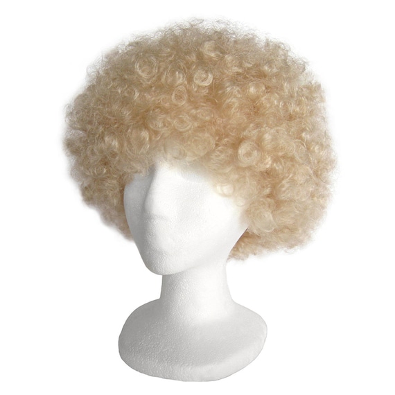 Déguisement carnaval - Perruque Afro blonde