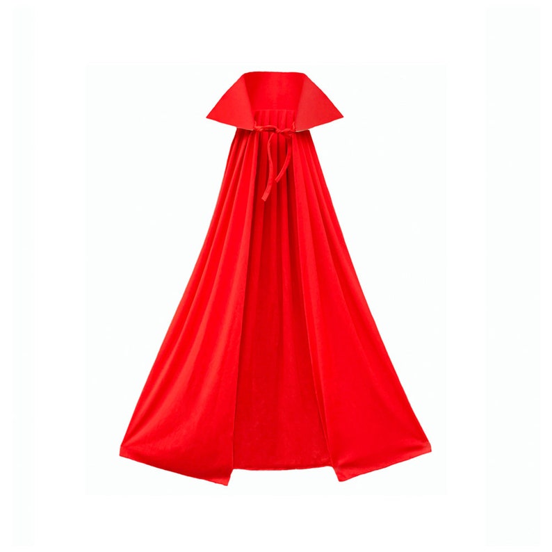 40 Long Red Cape with StandUp Collar Halloween Devil Etsy
