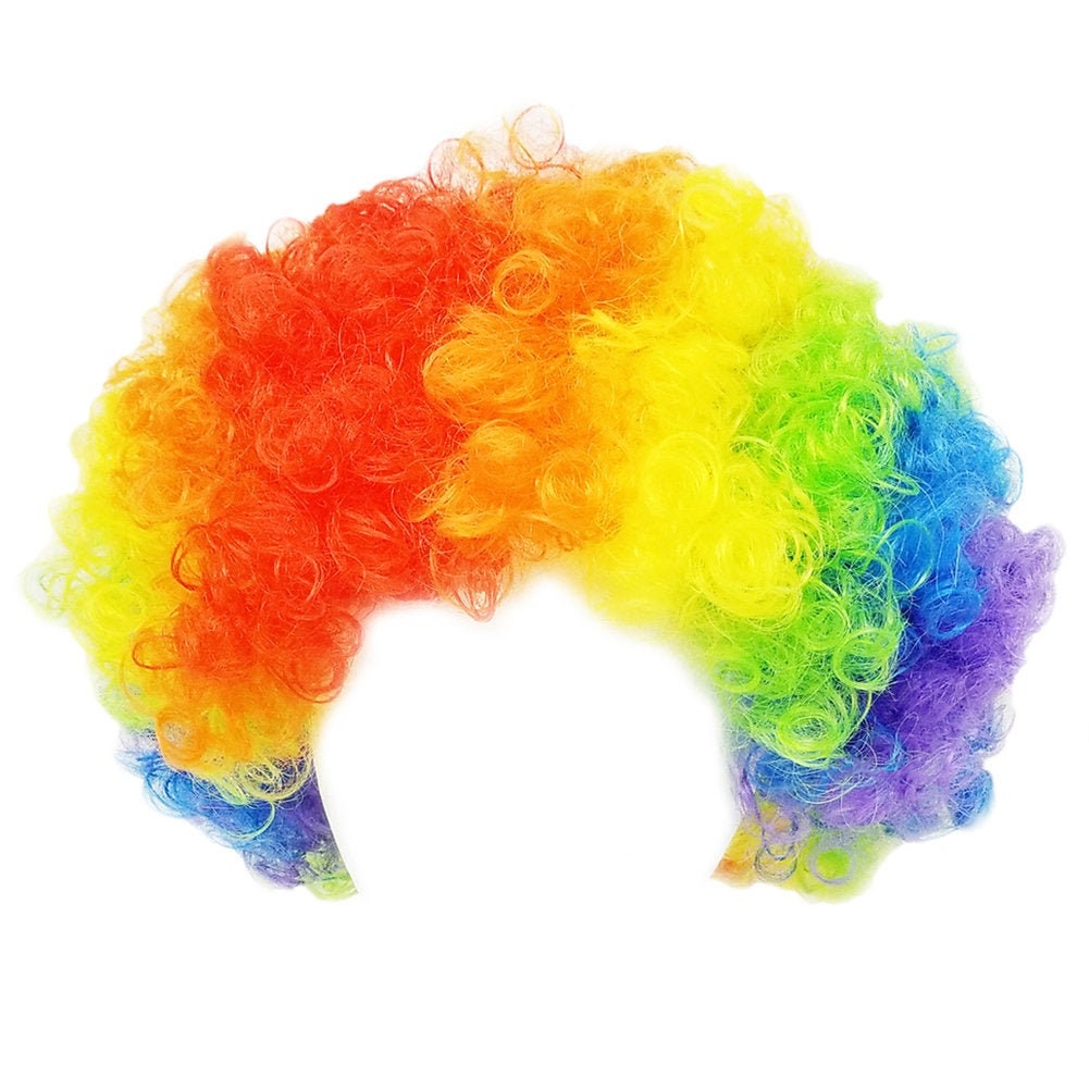 SeasonsTrading full size clown wig at economy pricing. 